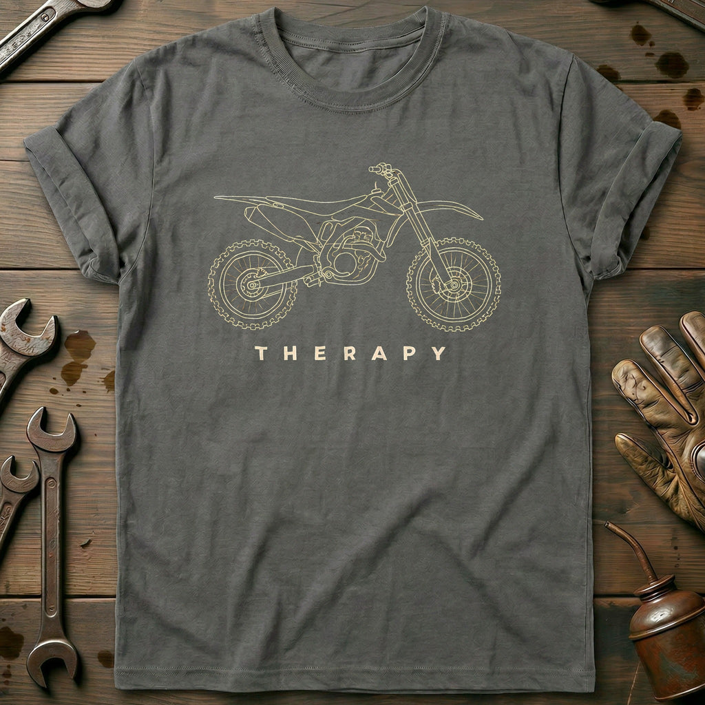 Motocross Therapy 34 Motorcycle T-Shirt product image 3