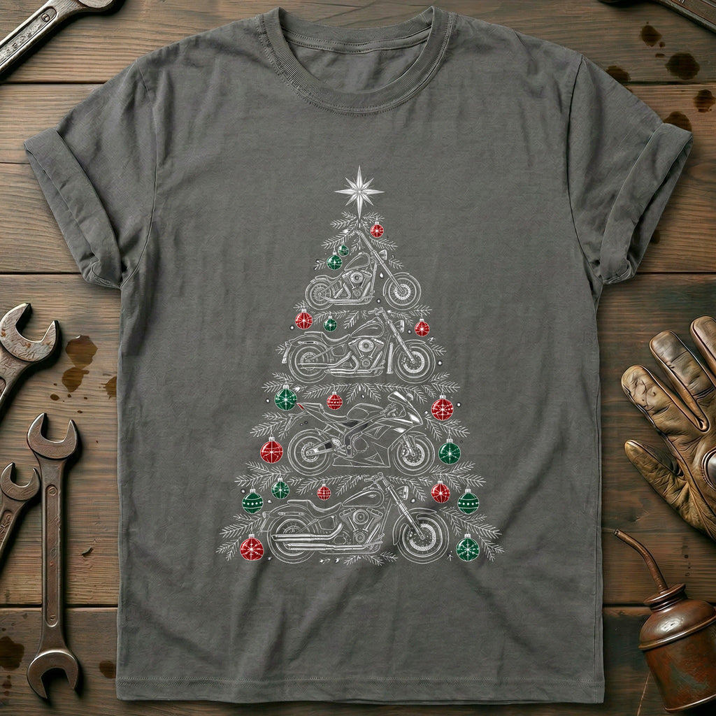 Motorcycle Types Christmas Tree T-Shirt AU product image 3