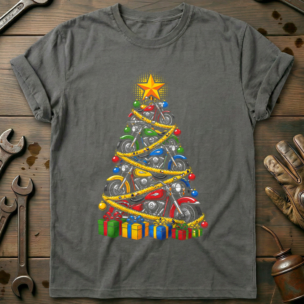 Pop Art Motorcycle Christmas Tree 62 T-Shirt product image 3