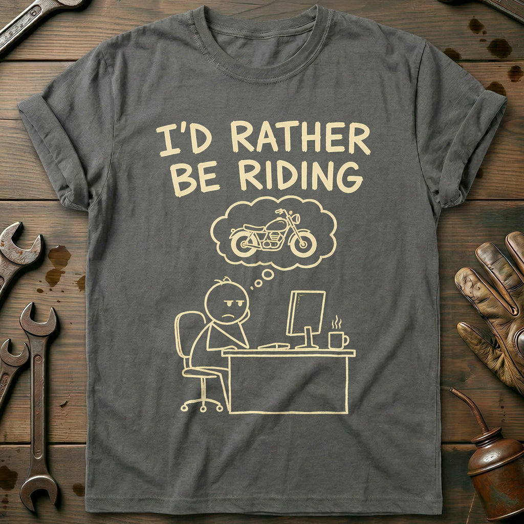 Rather Be Riding Motorcycle T-Shirt product image 3