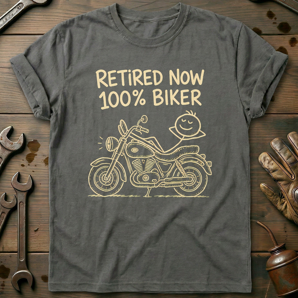 Retired Biker Motorcycle T-Shirt AU product image 1