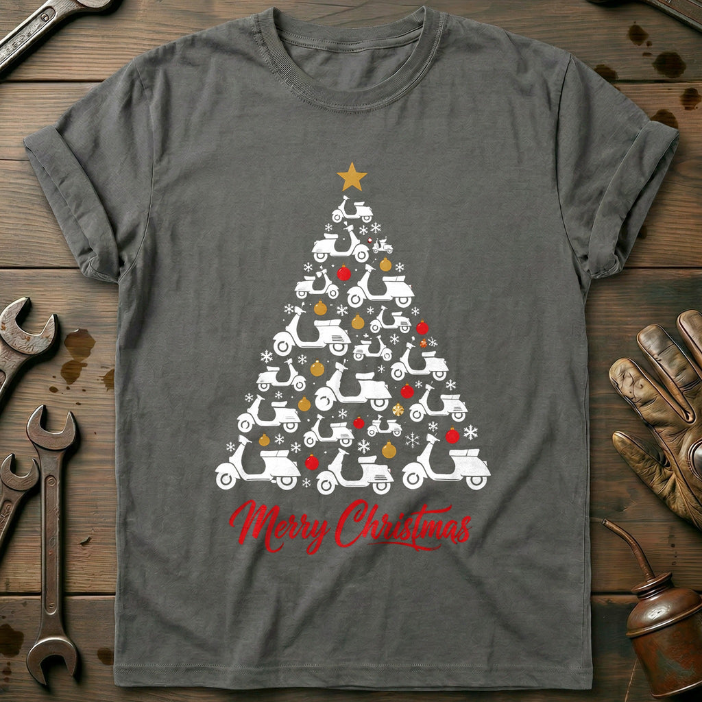Scooter Christmas Tree Motorcycle T-Shirt EU product image 3