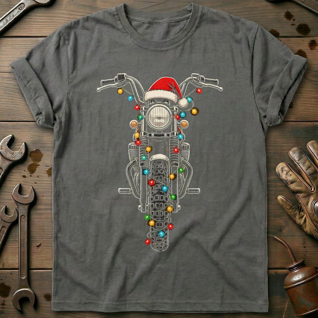 Scrambler Christmas Lights Motorcycle T-Shirt product image 3