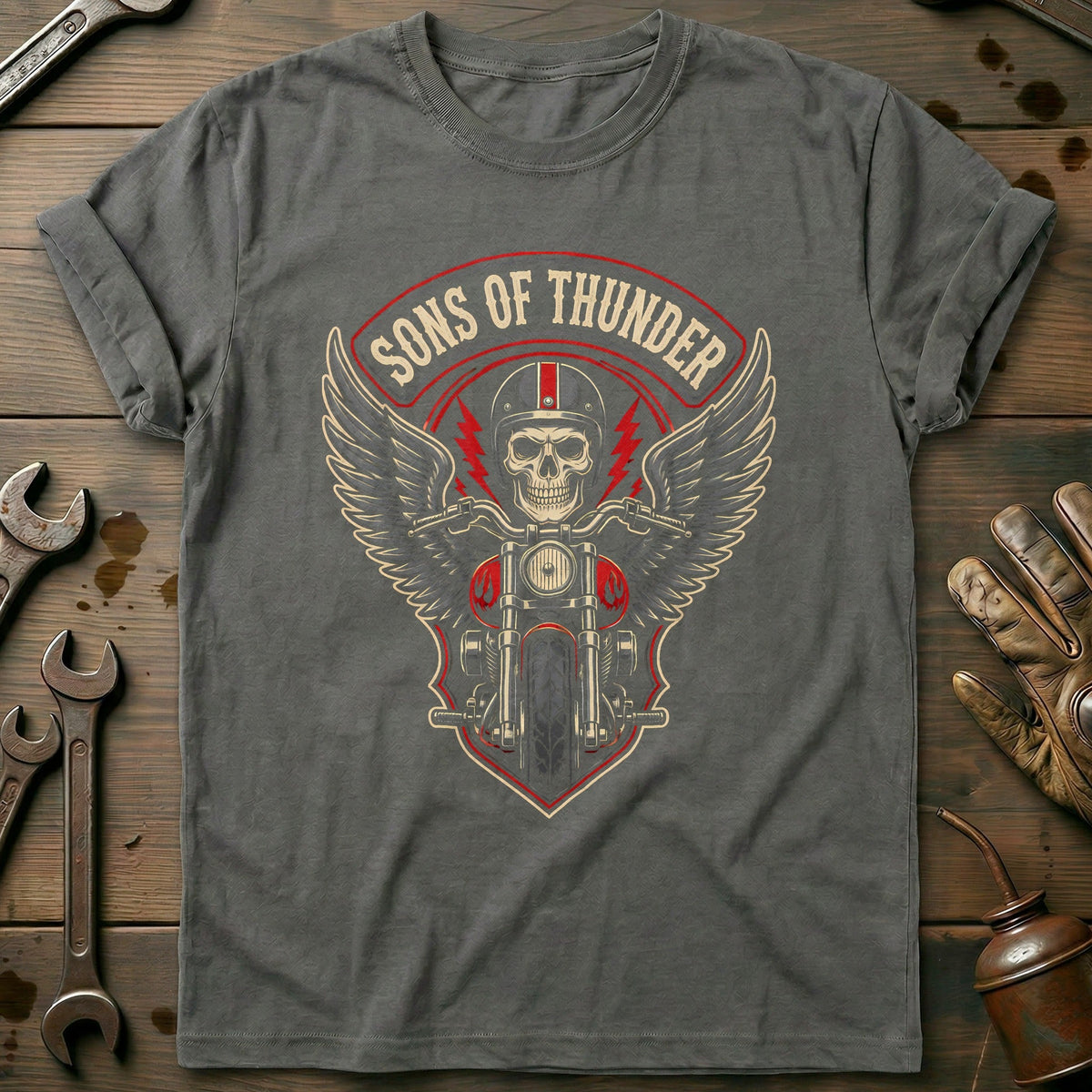 Sons of Thunder Motorcycle T-Shirt US product image 3