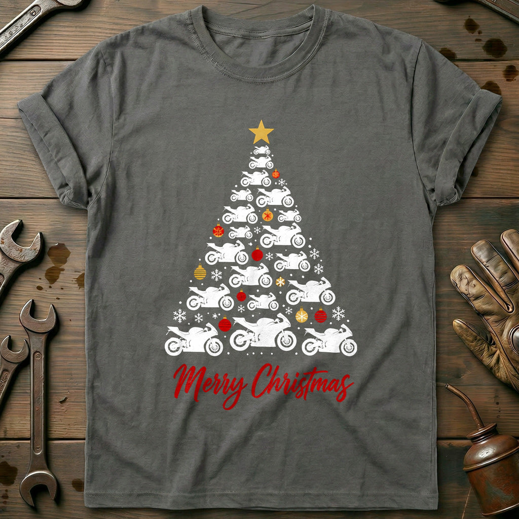 Sportbike Christmas Tree Motorcycle T-Shirt AU product image 3