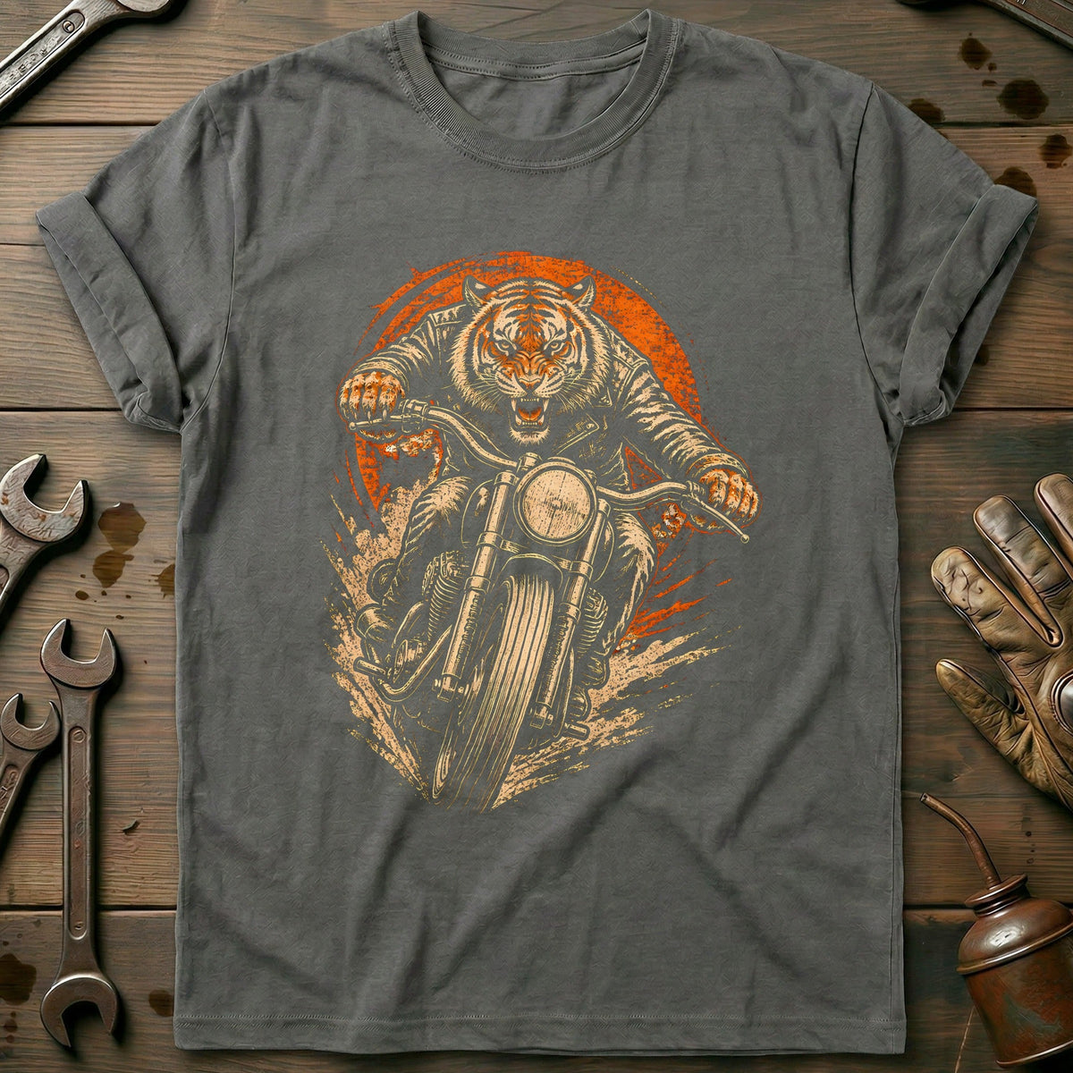 Tiger Rider Motorcycle T-Shirt AU product image 1
