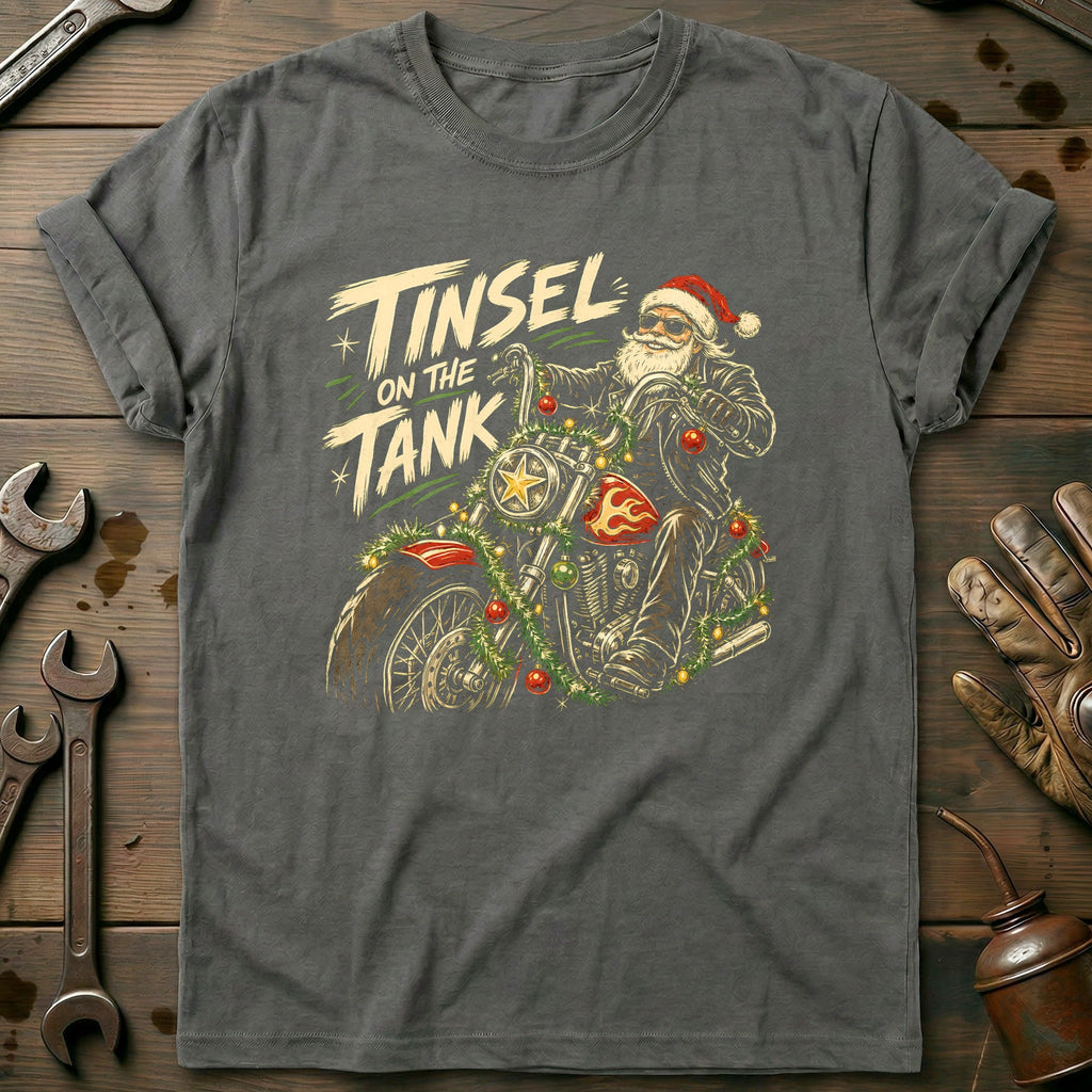 Tinsel on the Tank Motorcycle T-Shirt US product image 3