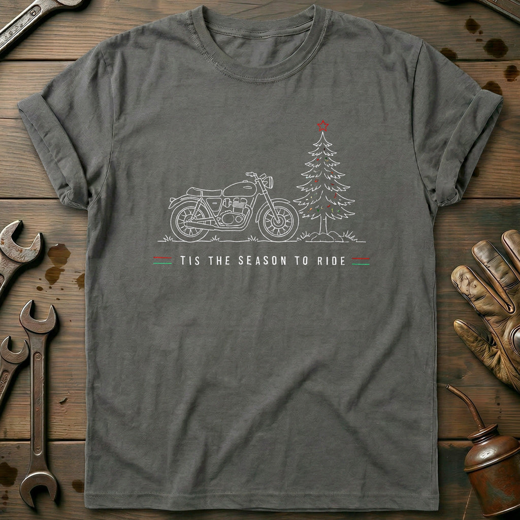 Tis the Season to Ride Motorcycle T-Shirt US product image 1