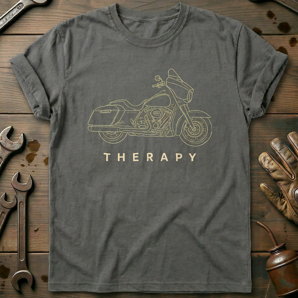 Touring Bagger Therapy 85 Motorcycle T-Shirt product image 3
