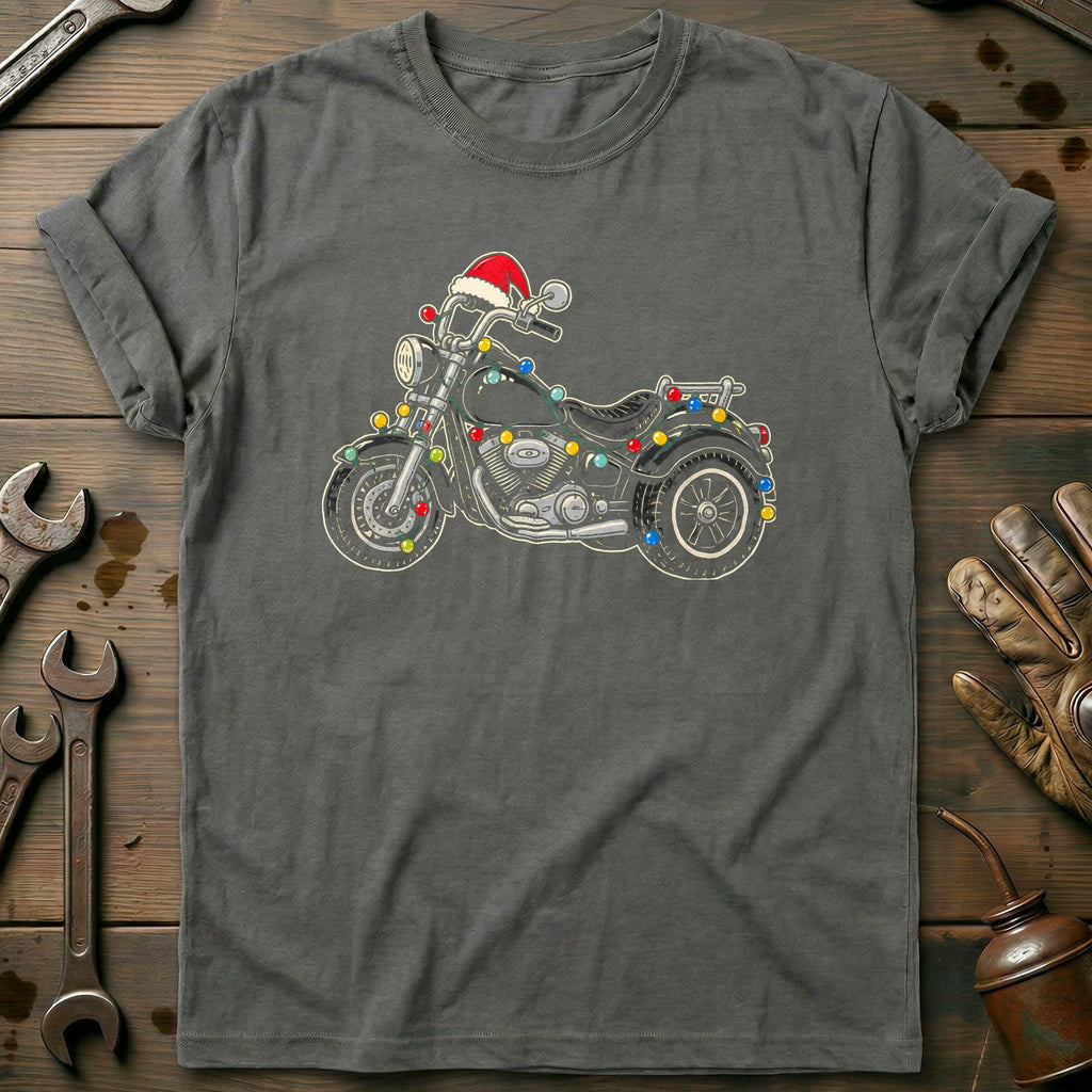 Trike Christmas Lights Motorcycle T-Shirt EU product image 3