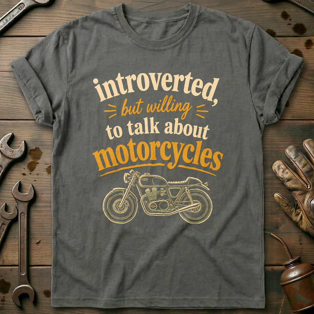 Willing to Talk About Motorcycles T-Shirt EU product image 4
