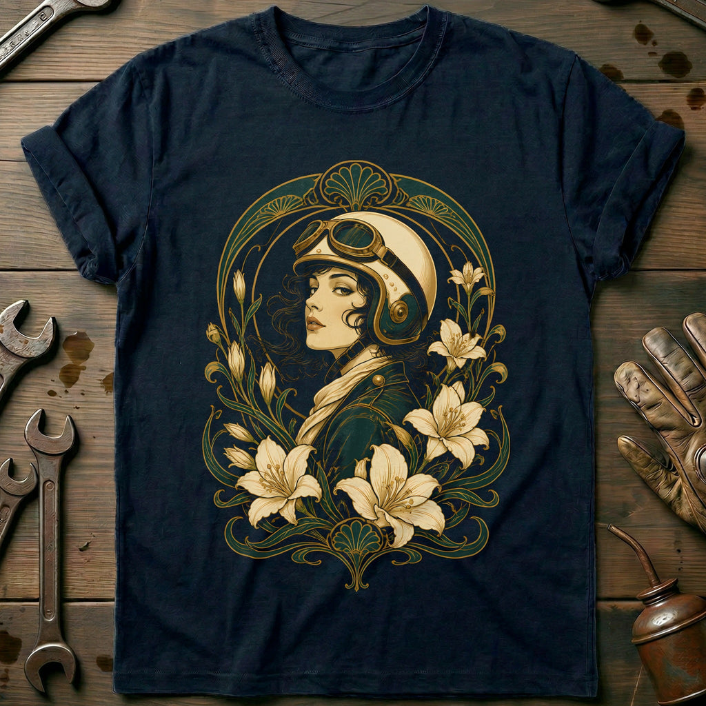 Art Nouveau Rider Motorcycle T-Shirt product image 2
