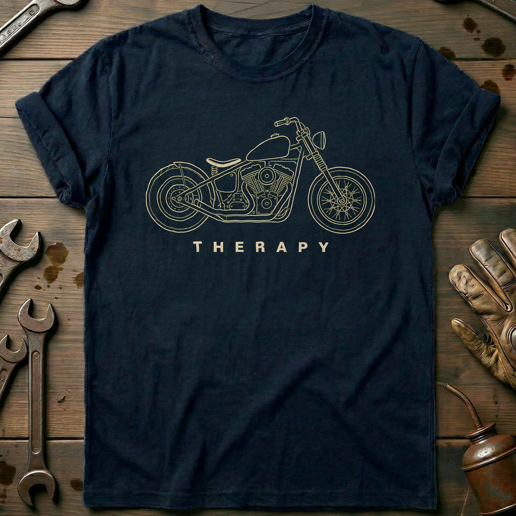 Bobber Therapy Motorcycle T-Shirt AU product image 2