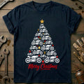 Cafe Racer Christmas Tree Motorcycle T-Shirt GC product image 1