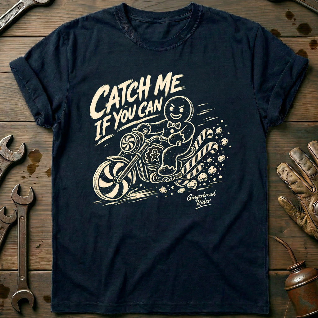 Catch Me If You Can Gingerbread Rider Motorcycle T-Shirt EU product image 2