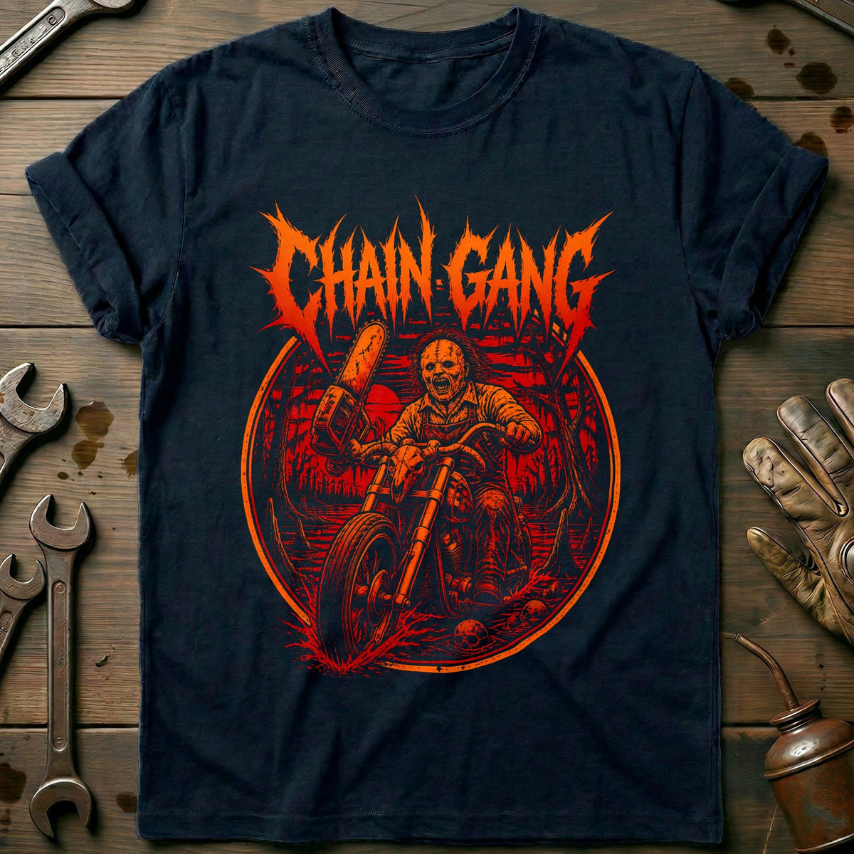 Chain Gang Motorcycle T-Shirt US product image 2