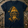 Christmas Elf Chimp Goggles Motorcycle T-Shirt EU product image 1