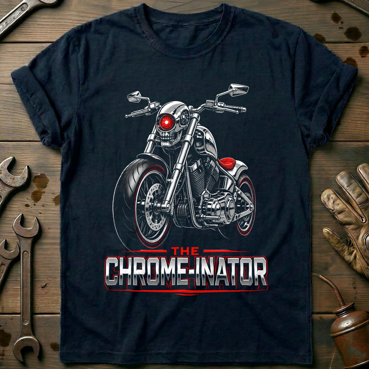 Chrome Inator Motorcycle T-Shirt US product image 2