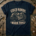 Cold Hands Warm Pipes Motorcycle T-Shirt GC product image 1