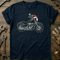 Cruiser Christmas Lights Motorcycle T-Shirt GC product image 1