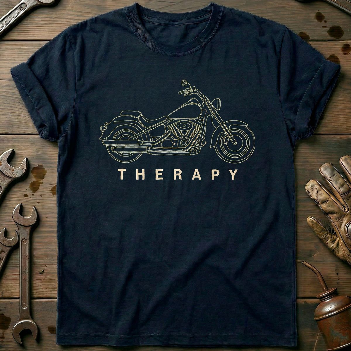 Cruiser Therapy 56 Motorcycle T-Shirt product image 1