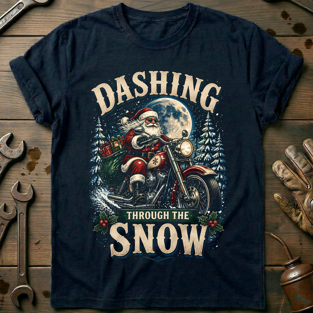 Dashing Through the Snow Motorcycle T-Shirt EU product image 1