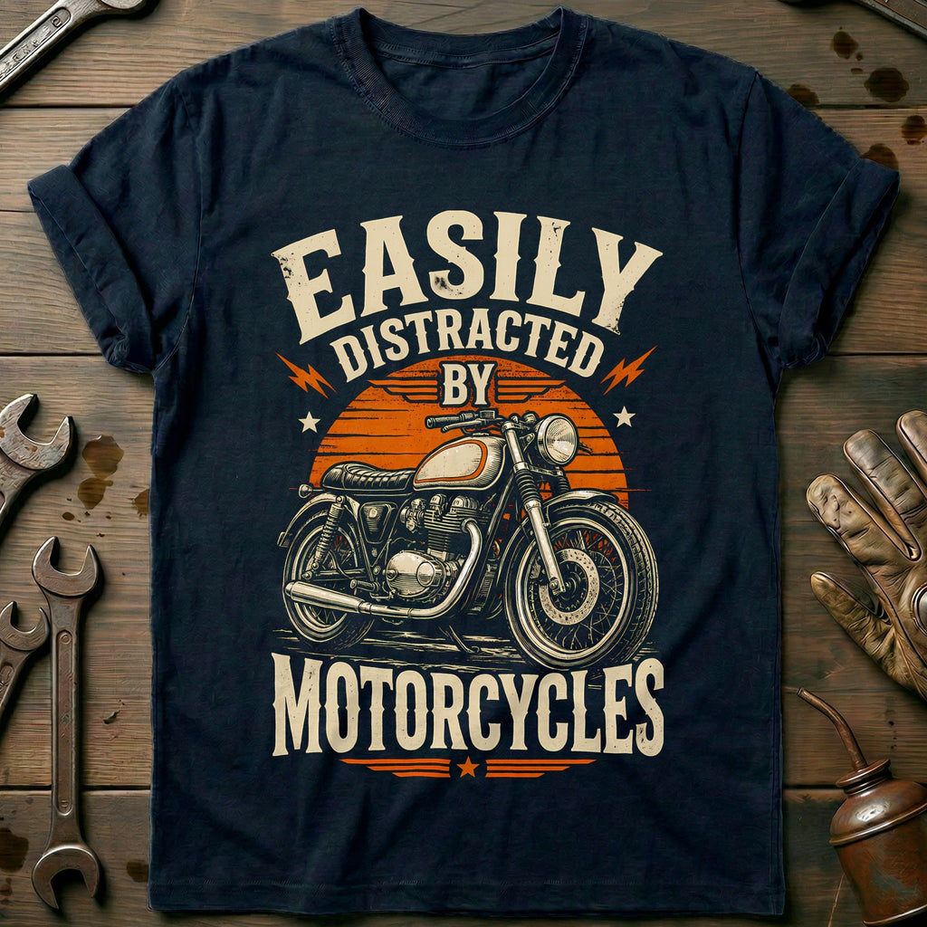 Easily Distracted Motorcycles T-Shirt GC product image 1