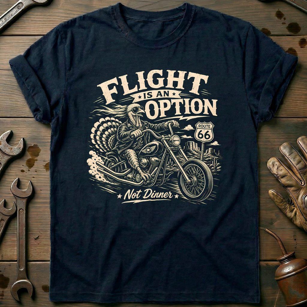 Flight is an Option Not Dinner Motorcycle T-Shirt AU product image 2
