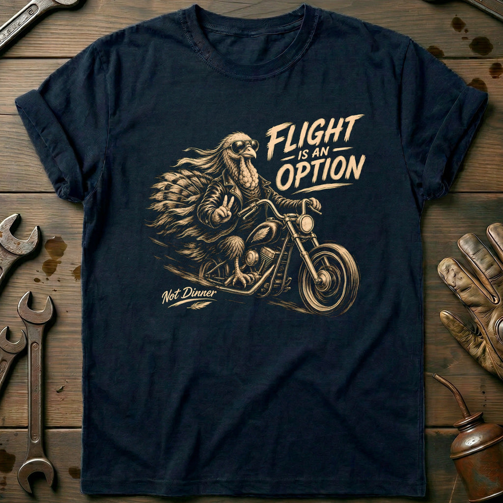 Flight is an Option Not Dinner Motorcycle T-Shirt AU product image 2