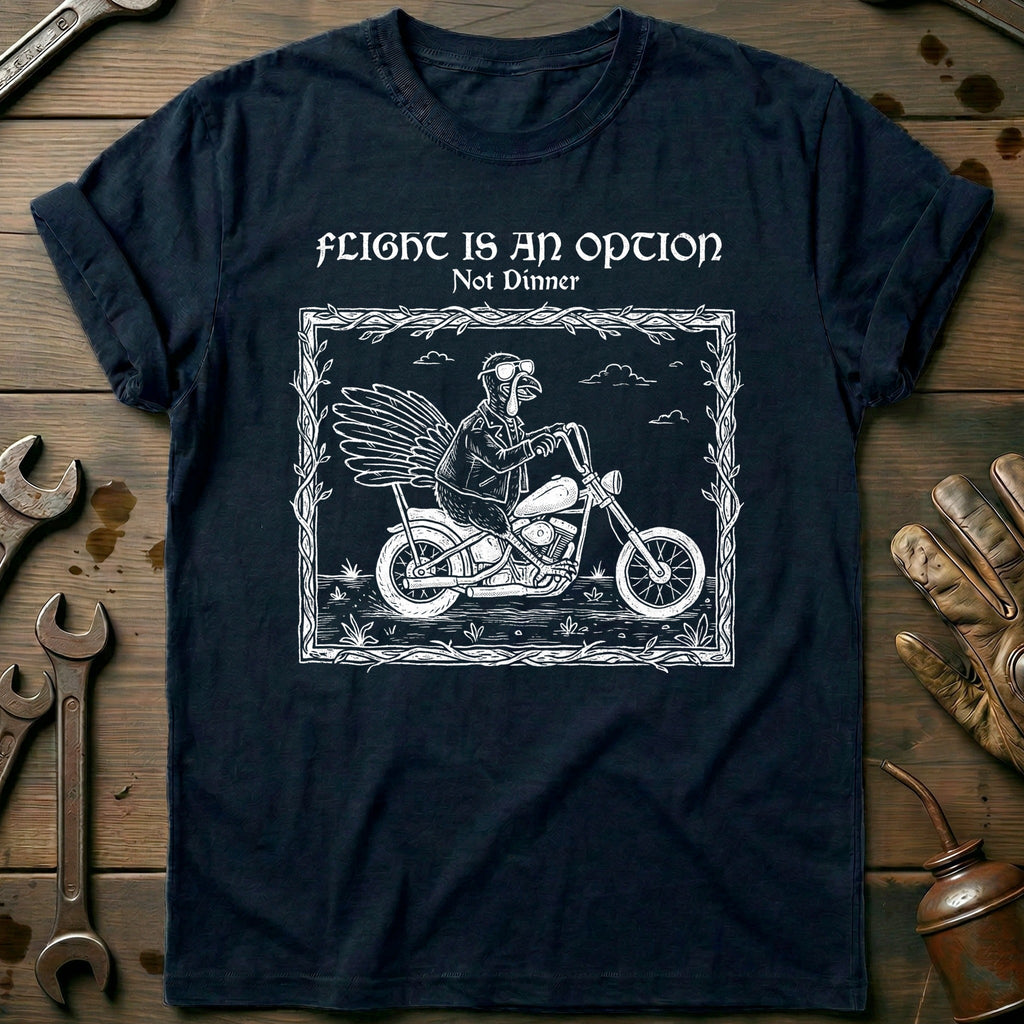 Flight is an Option Not Dinner Motorcycle T-Shirt AU product image 2