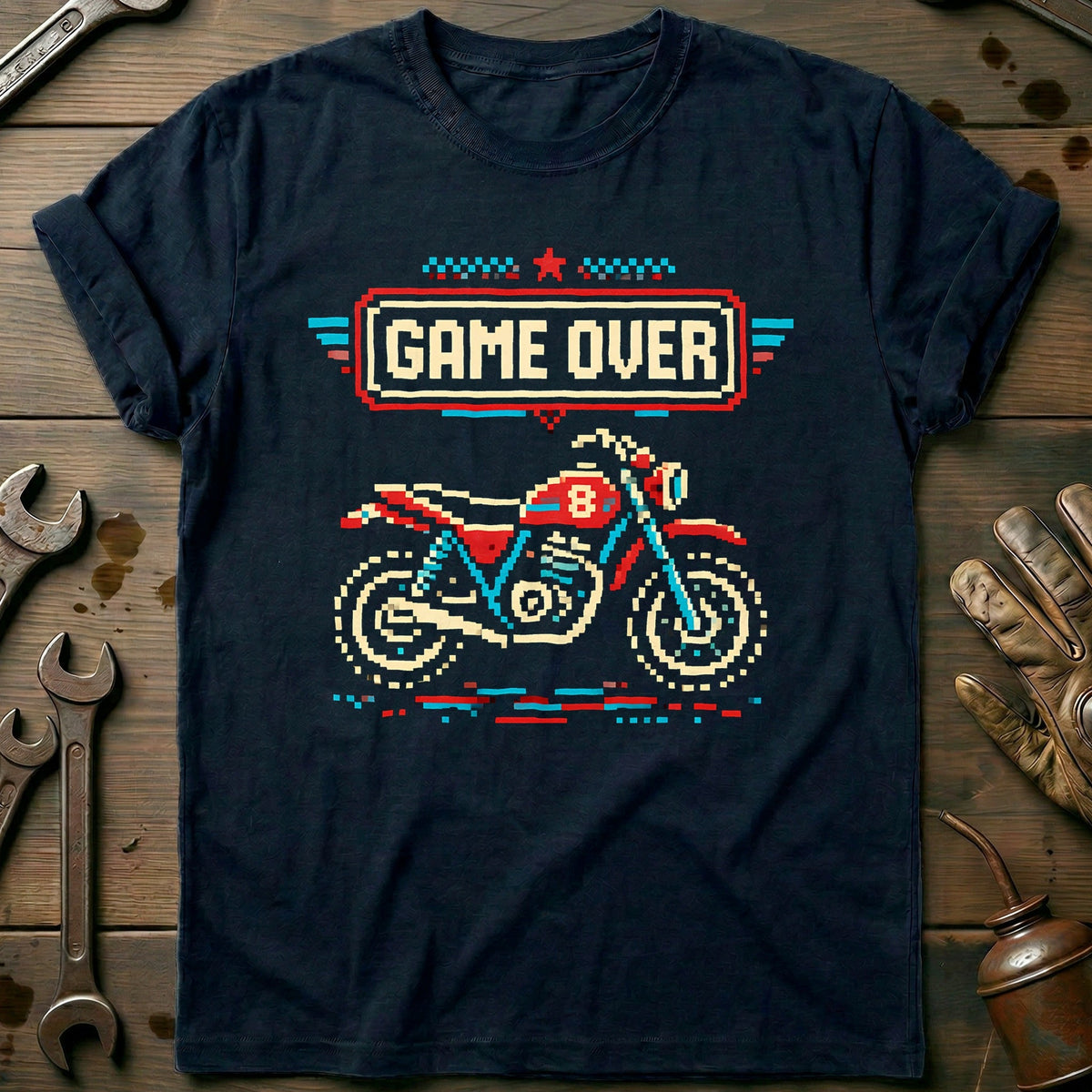Game Over Motorcycle T-Shirt GC product image 2