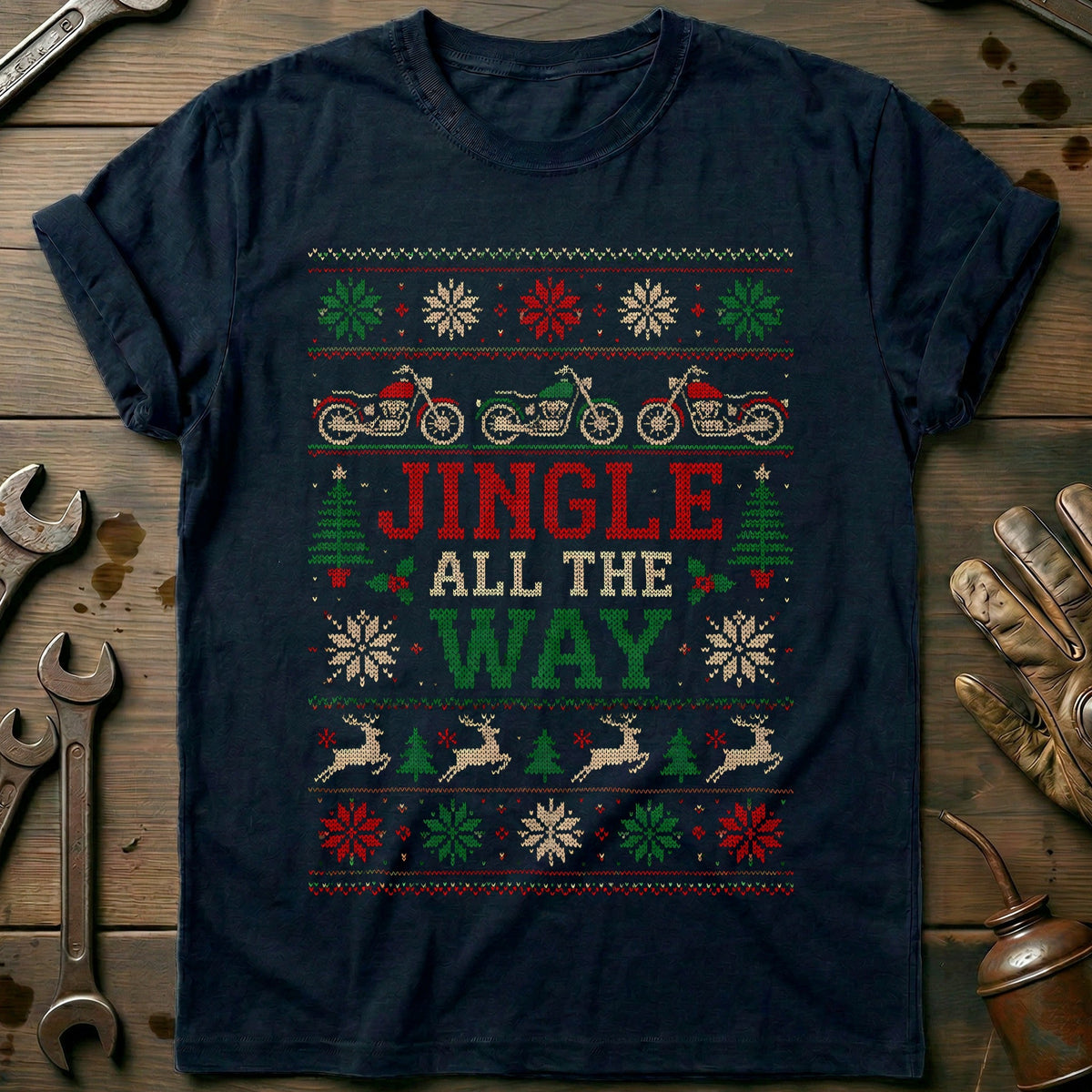 Jingle All the Way Motorcycle T-Shirt US product image 1