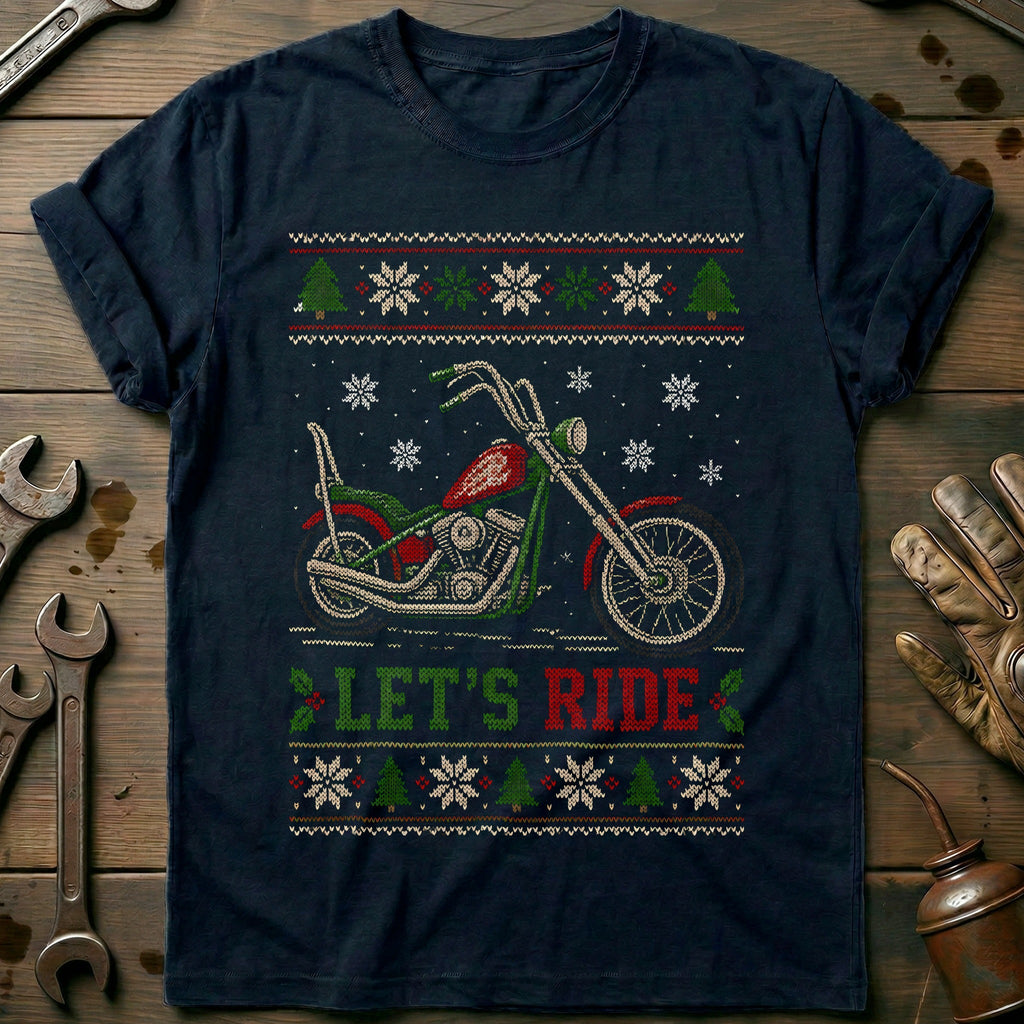 Let's Ride Chopper Sweater Motorcycle T-Shirt US product image 1