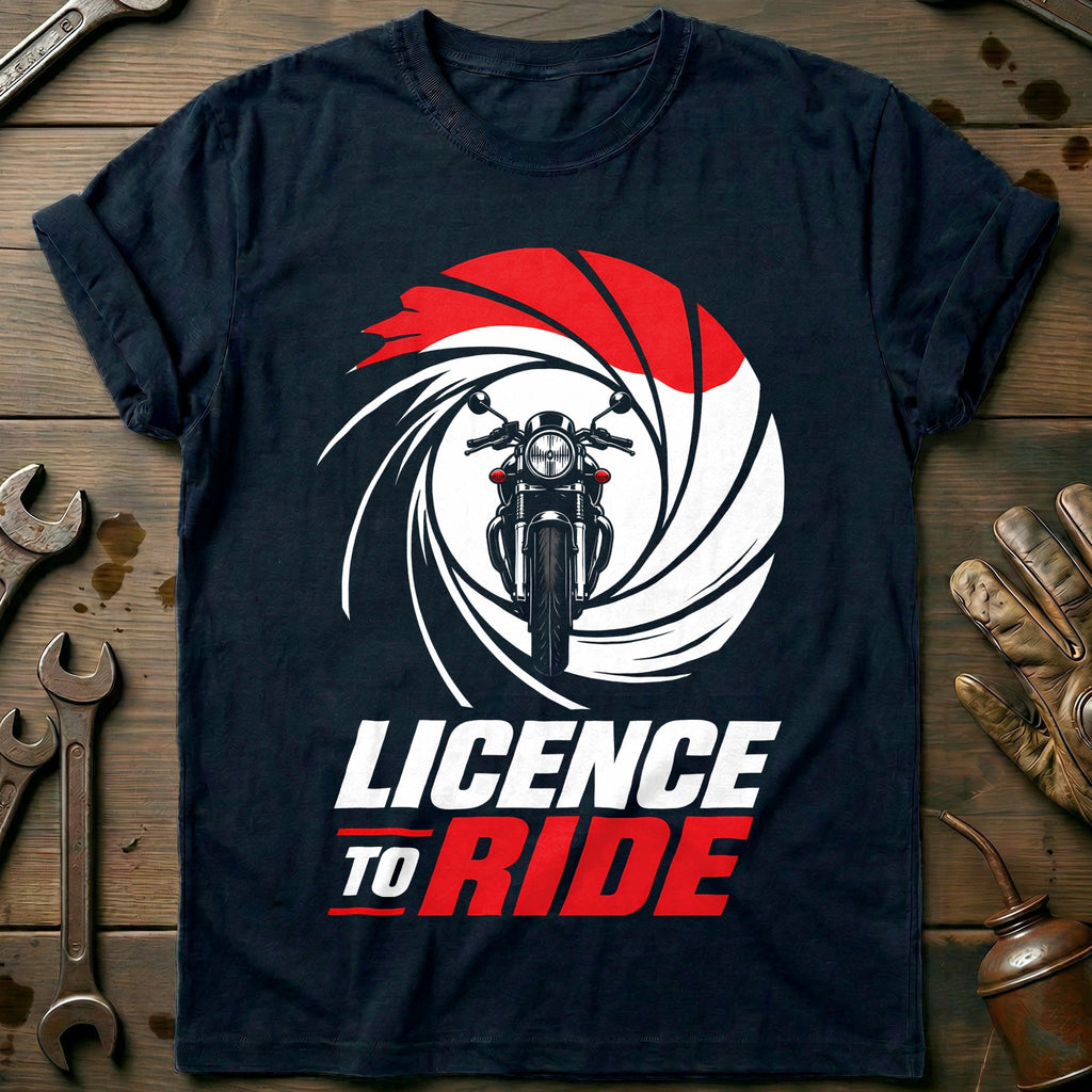 Licence to Ride Motorcycle T-Shirt US product image 1