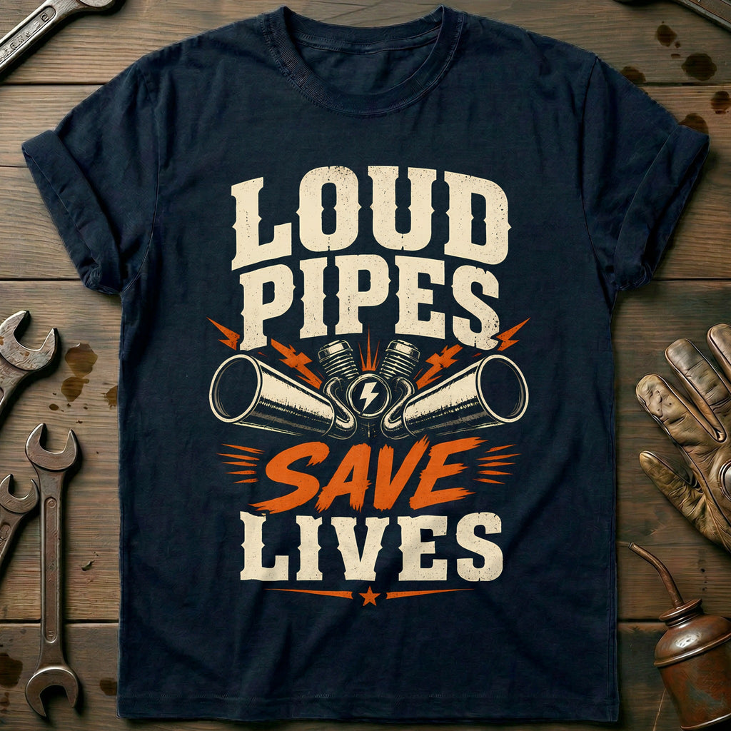 Loud Pipes Motorcycle T-Shirt GC product image 1