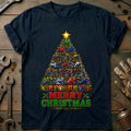 Merry Christmas Sportbike Tree Motorcycle T-Shirt AU product image 1