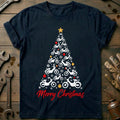 Moped Christmas Tree Motorcycle T-Shirt EU product image 1