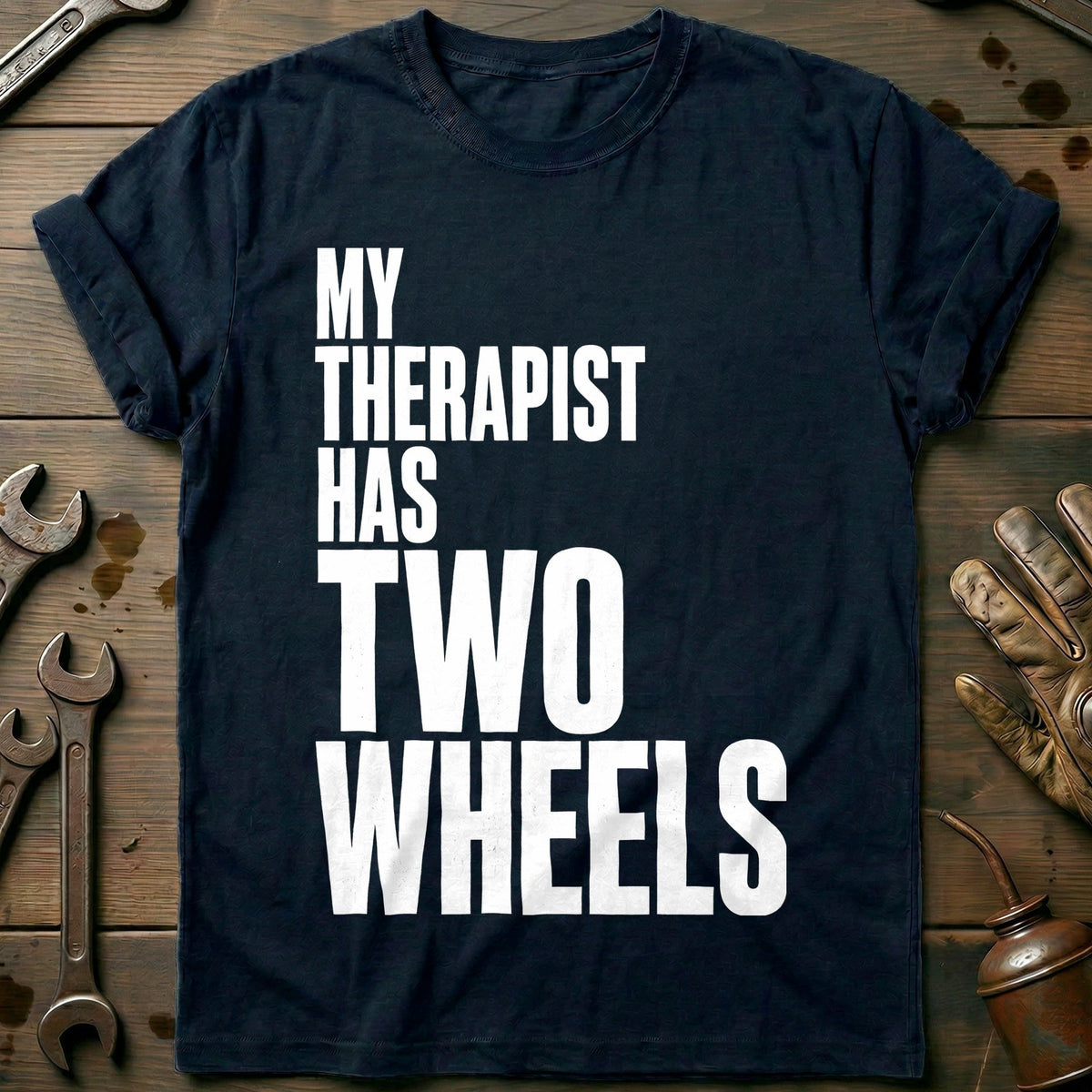 My Therapist Has Two Wheels 68 Motorcycle T-Shirt GC product image 2