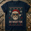 Oh What Fun Grumpy Santa Sweater Motorcycle T-Shirt product image 1
