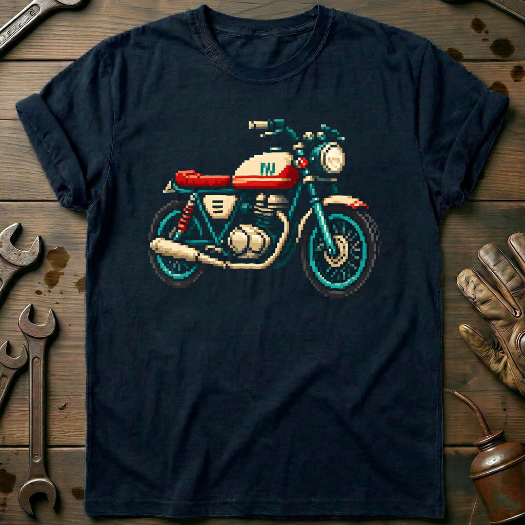 Pixel Art Moto Motorcycle T-Shirt AU product image 2