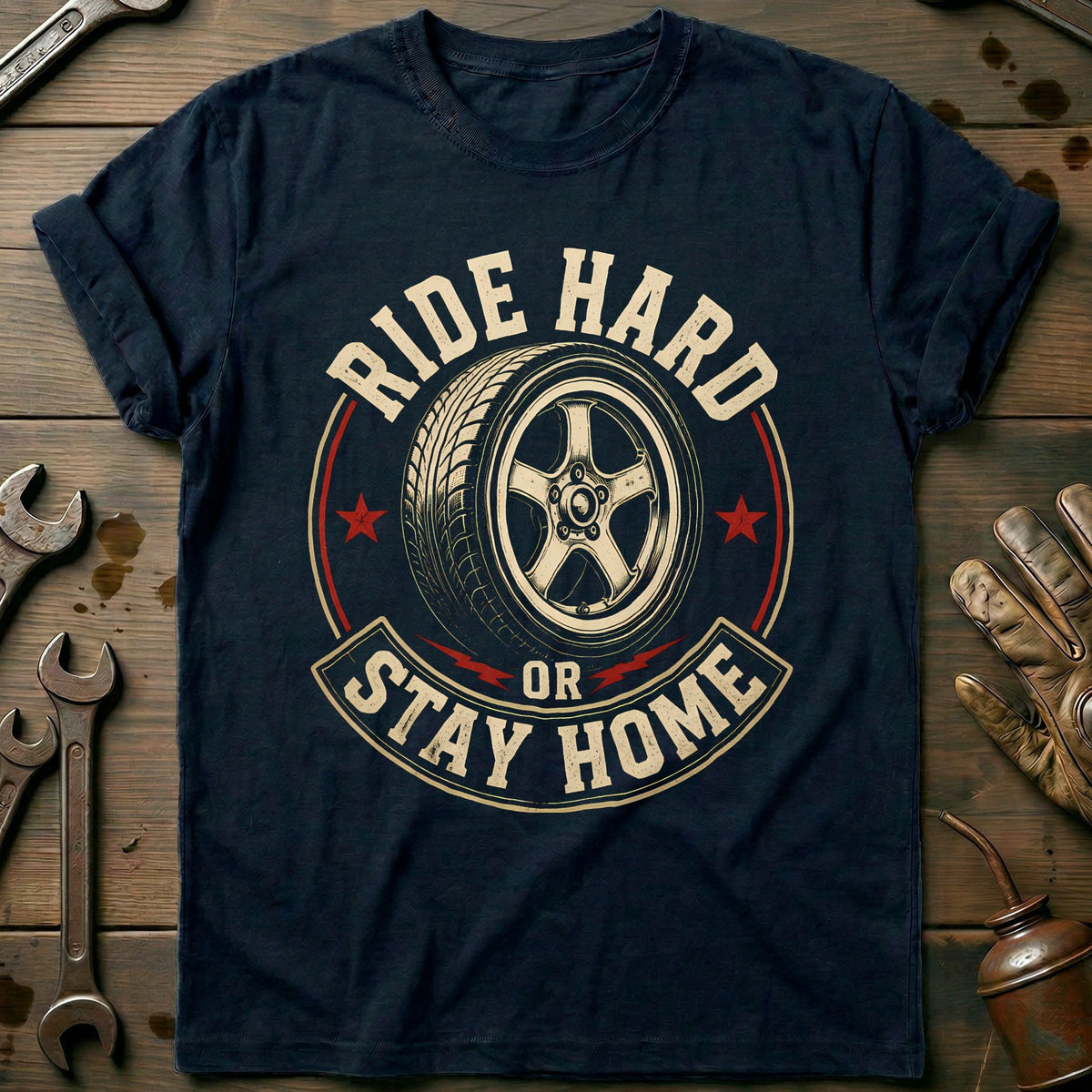 Ride Hard Motorcycle T-Shirt product image 2