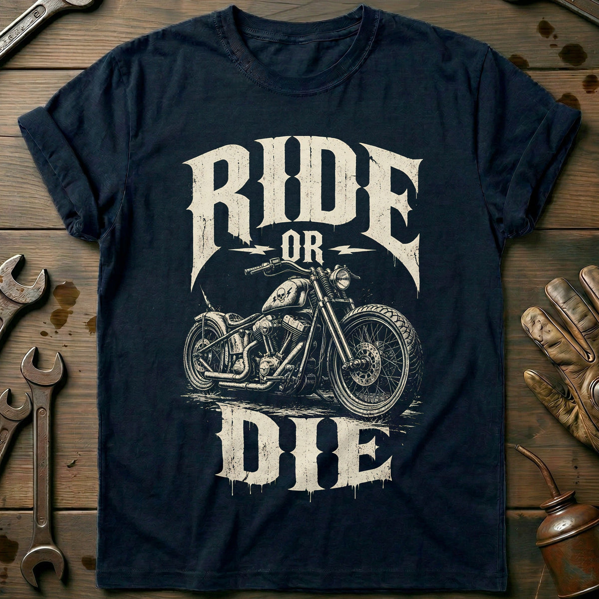 Ride or Die Motorcycle T-Shirt GC product image 2