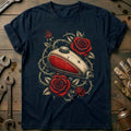 Rose Fuel Tank Motorcycle T-Shirt product image 1