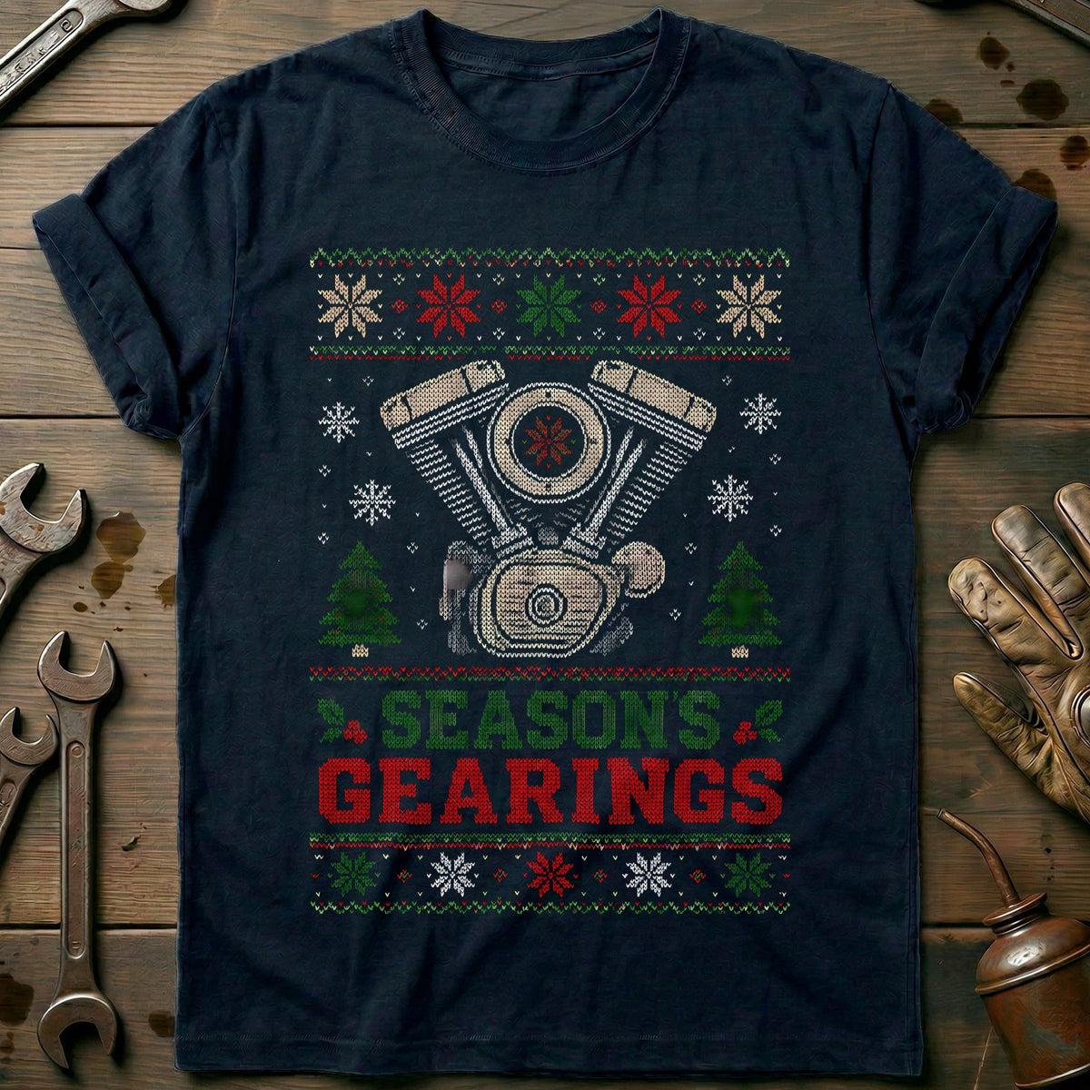 Season's Gearings Sweater Motorcycle T-Shirt EU product image 1