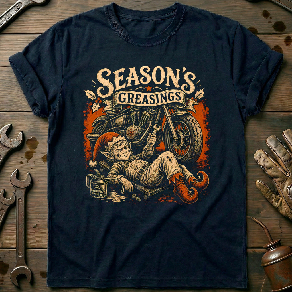 Season's Greasings Motorcycle T-Shirt AU product image 2