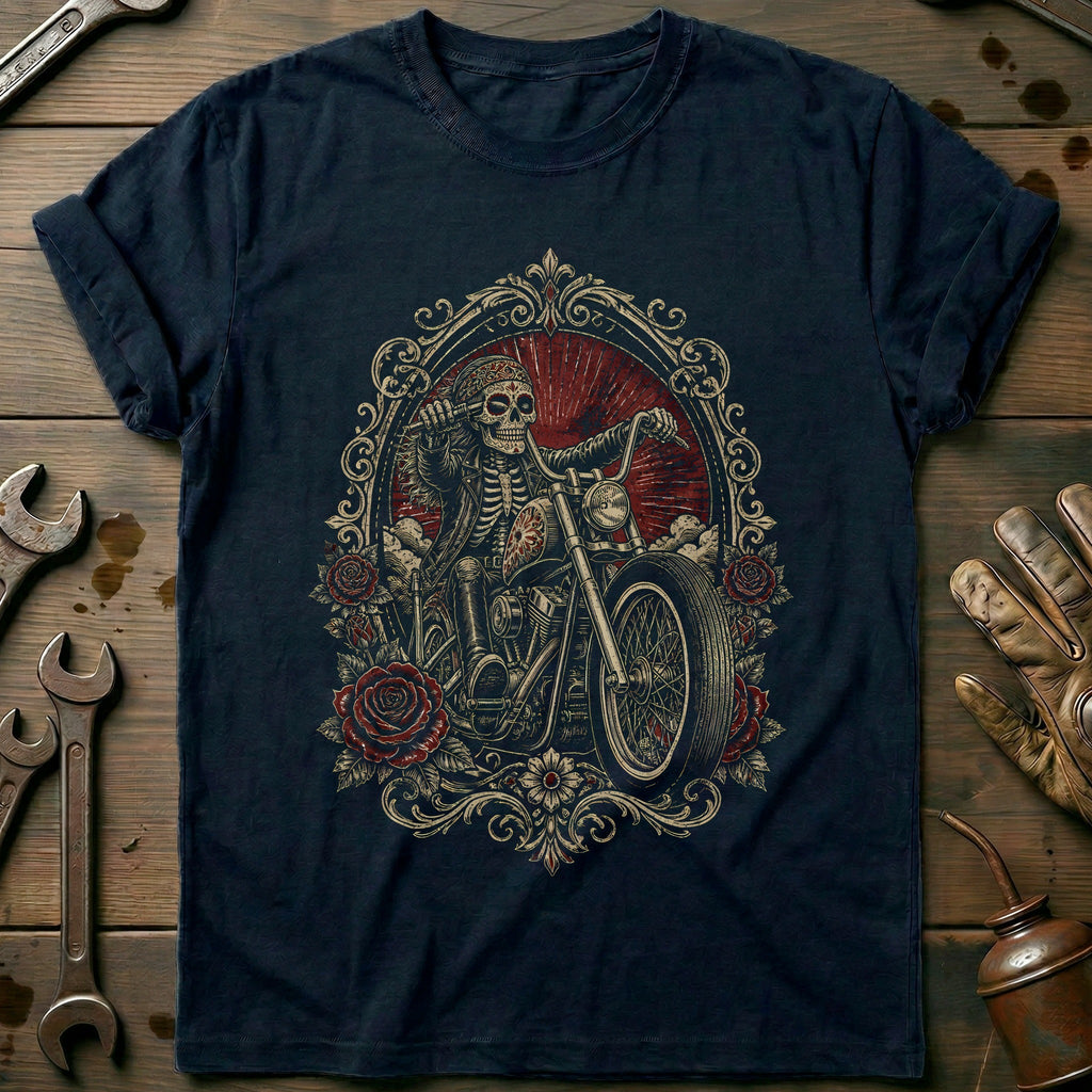 Skeleton Biker Motorcycle T-Shirt AU product image 2