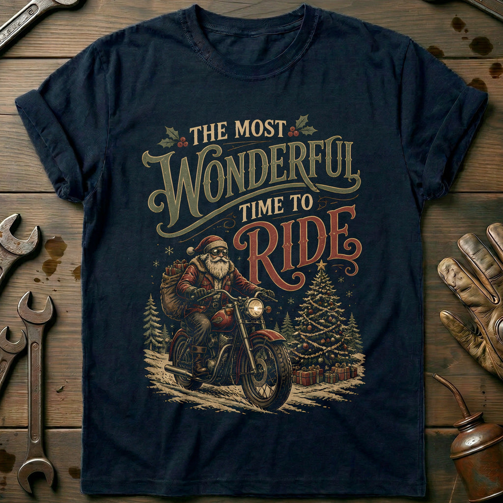 The Most Wonderful Time to Ride Motorcycle T-Shirt GC product image 1