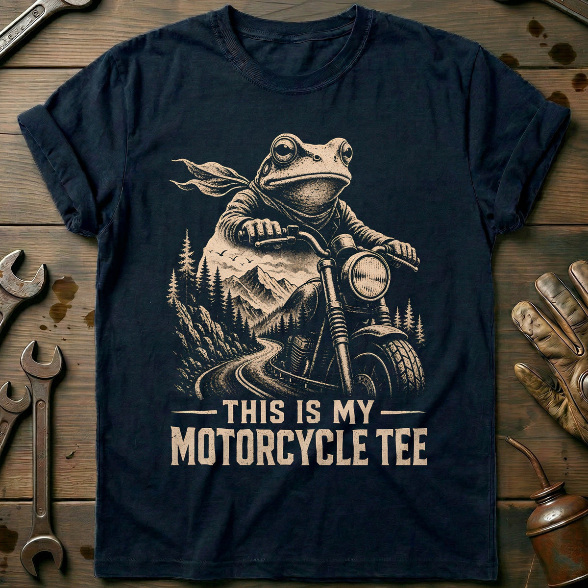 This is my Biker Frog Motorcycle T-Shirt EU product image 2