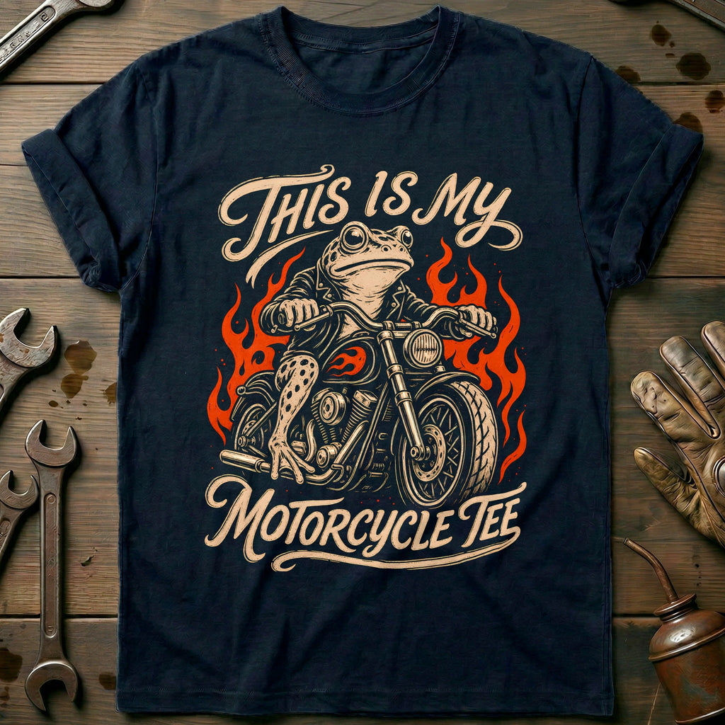 This is my Biker Frog Motorcycle T-Shirt product image 1