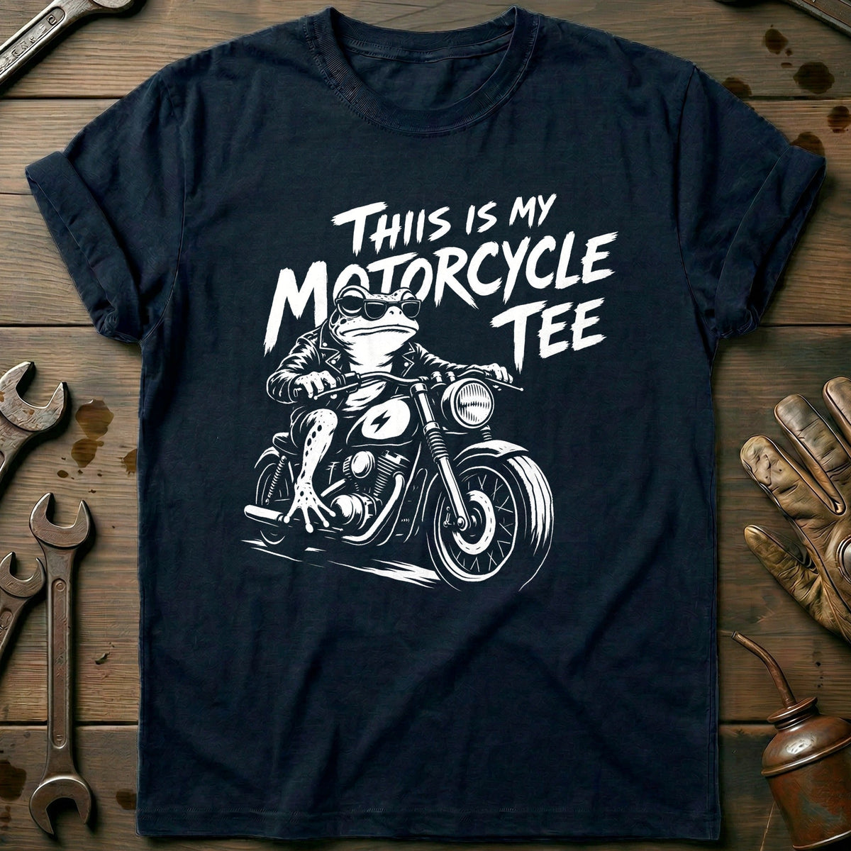 This is my Biker Frog 58 Motorcycle T-Shirt product image 2
